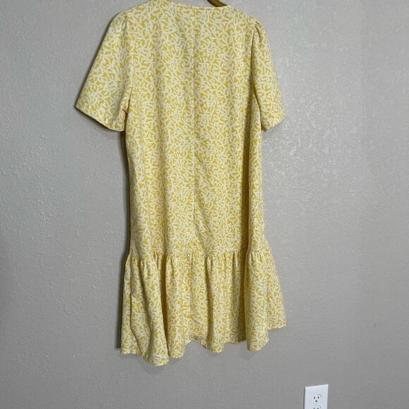 A New Day Yellow Floral Drop Waist Dress XS - Picture 2 of 6